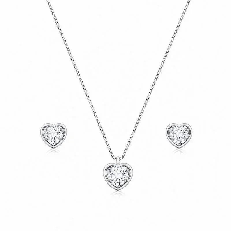 CONJUNTO AMOR RADIANTE PRATA 925 - 1