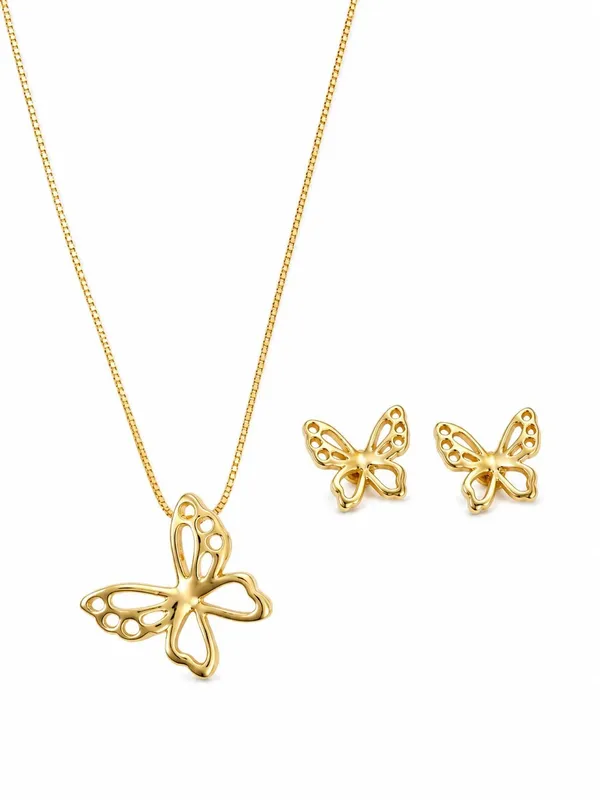 CONJUNTO BORBOLETA SEMIJOIA