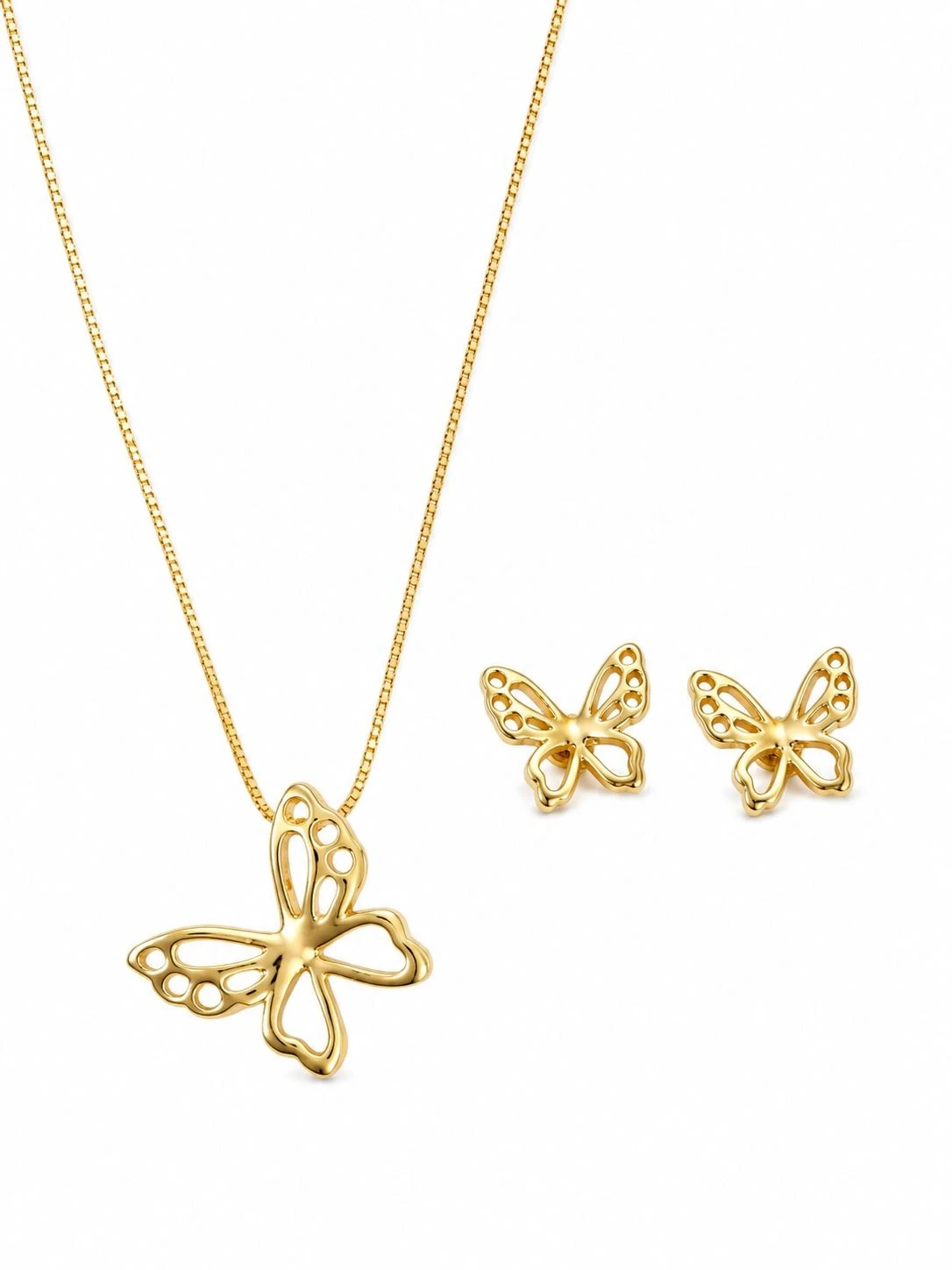 CONJUNTO BORBOLETA SEMIJOIA - 1