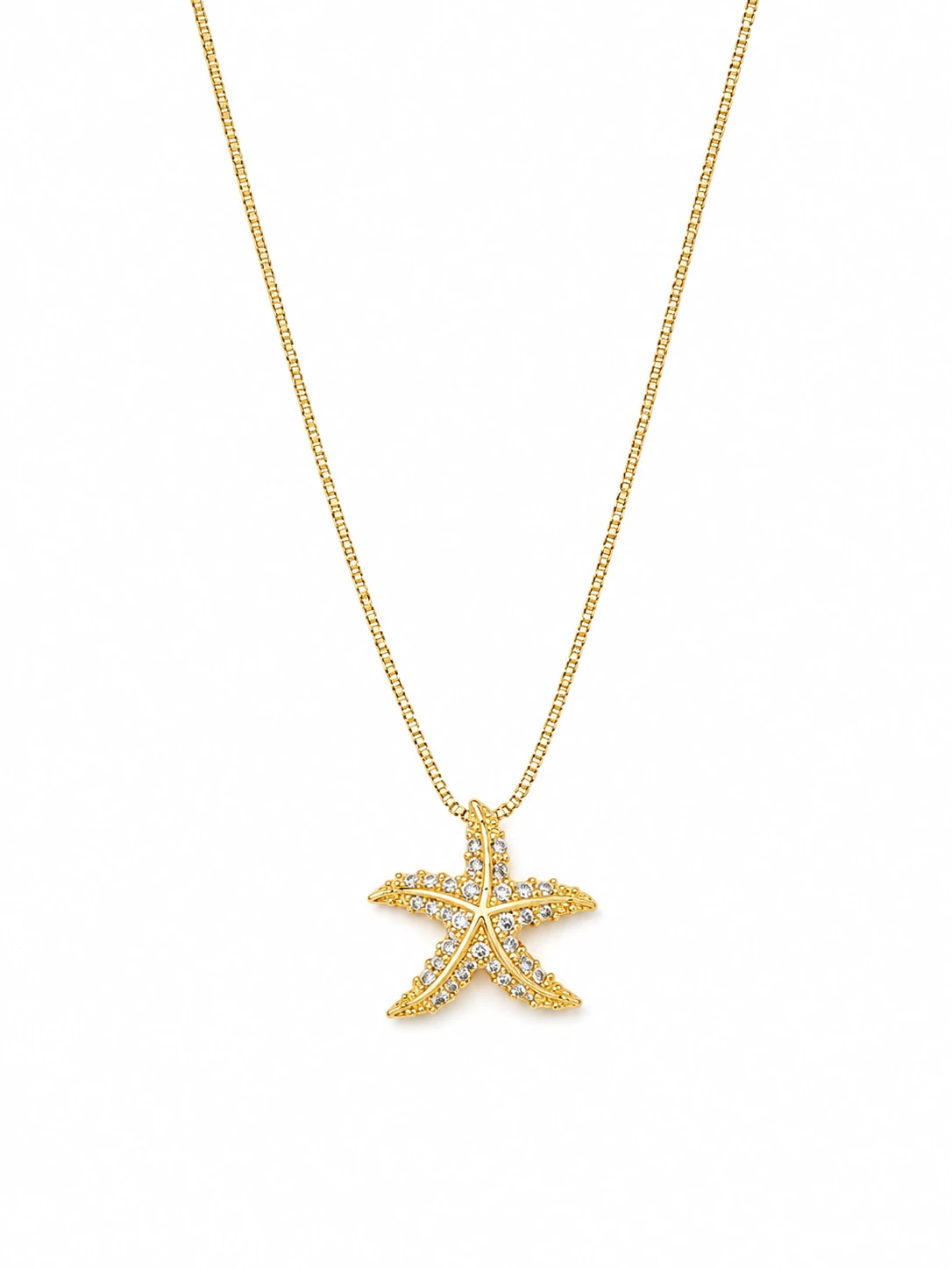 COLAR ESTRELA CRAVEJADA FOLHEADO - 1