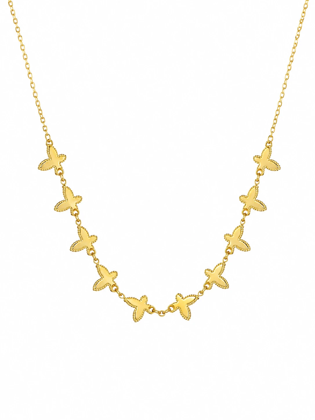 CHOCKER BORBOLETA FOLHEADO A OURO - 1