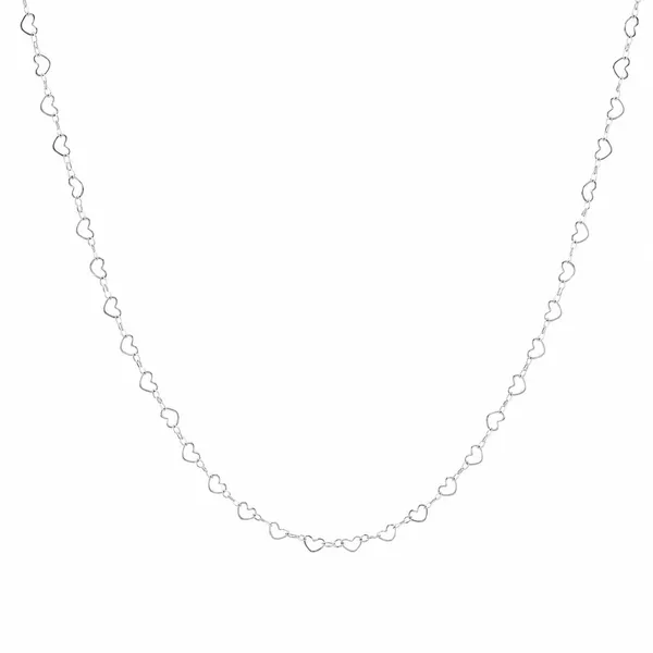 CHOCKER CORAÇÃO VAZADO FOLHEADO A PRATA