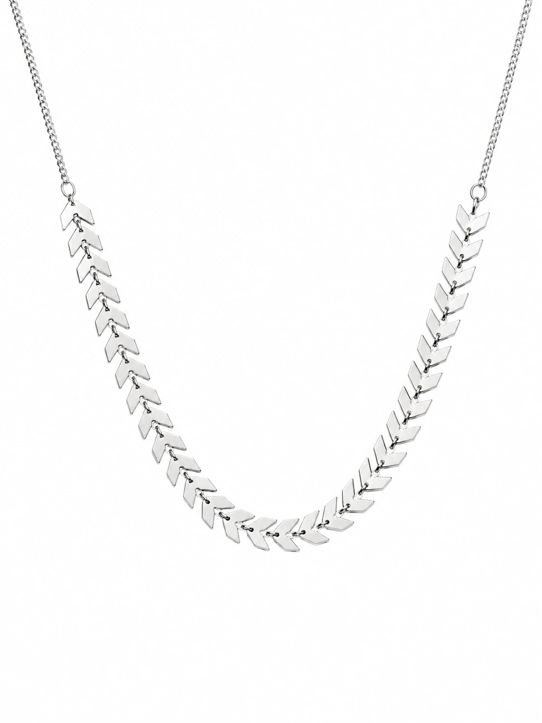 CHOCKER ESCAMA FOLHEADO A PRATA - 1