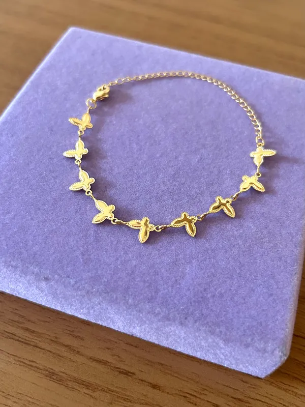 PULSEIRA FOLHEADO A OURO 