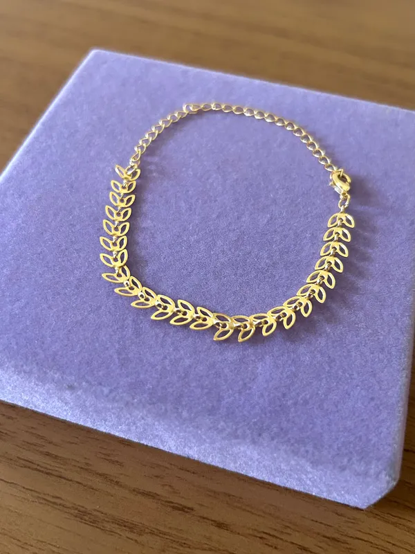 PULSEIRA FOLHEADO A OURO 