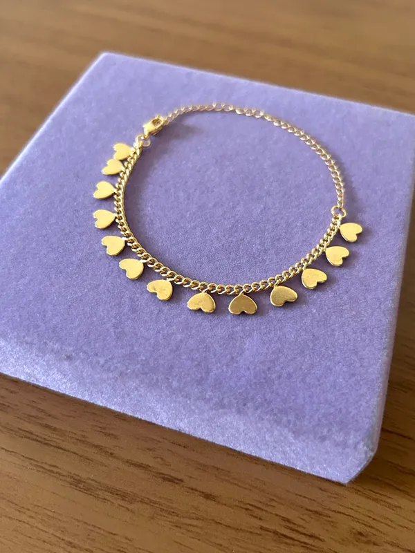 PULSEIRA FOLHEADO A OURO 