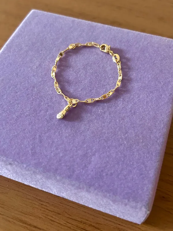 PULSEIRA INFANTIL FOLHEADO A OURO 