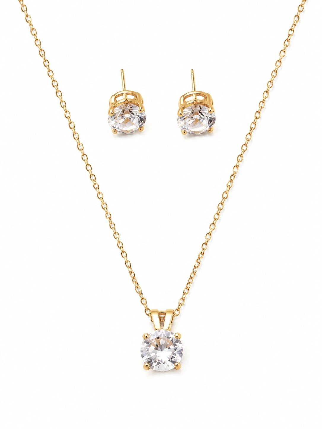CONJUNTO PONTO DE LUZ FOLHEADO A OURO - 1