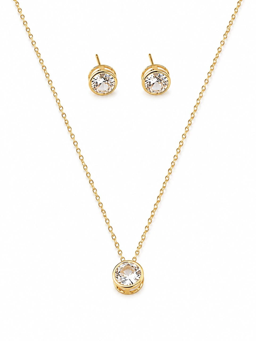 CONJUNTO PONTO DE LUZ FOLHEADO A OURO - 1