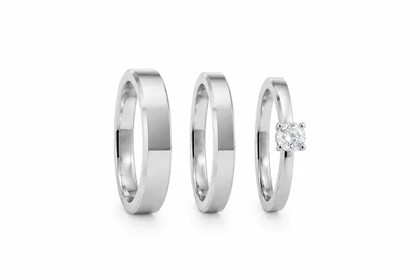 PAR DE ALIANÇA GLAMOUR AÇO INOXIDÁVEL - 4mm - imagem 2
