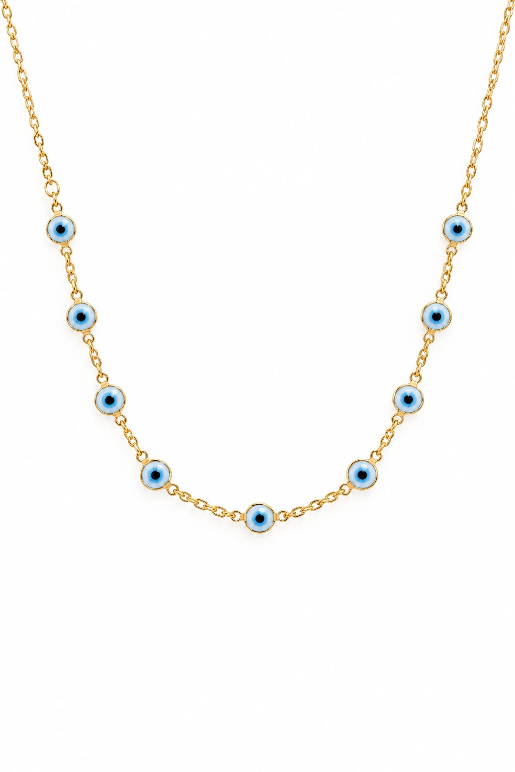 CHOKER OLHO GREGO FOLHEADA - 1