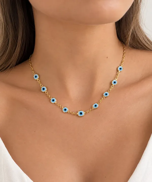 CHOKER OLHO GREGO FOLHEADA - imagem 2