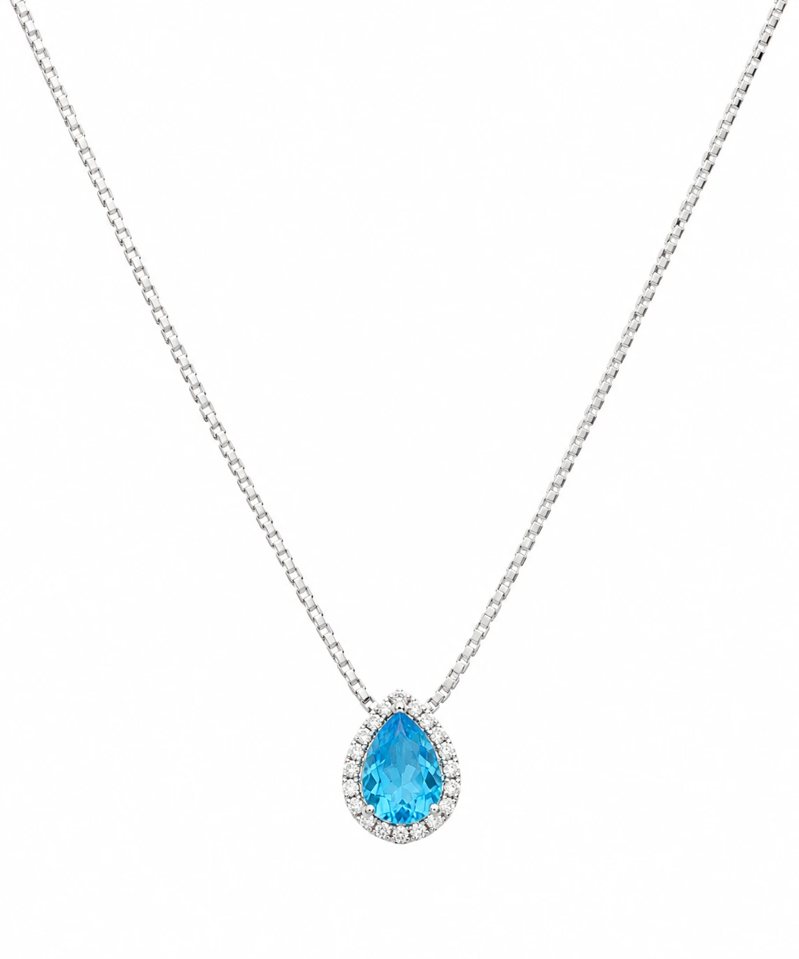 COLAR GOTA AZUL PRATA 925 - 1
