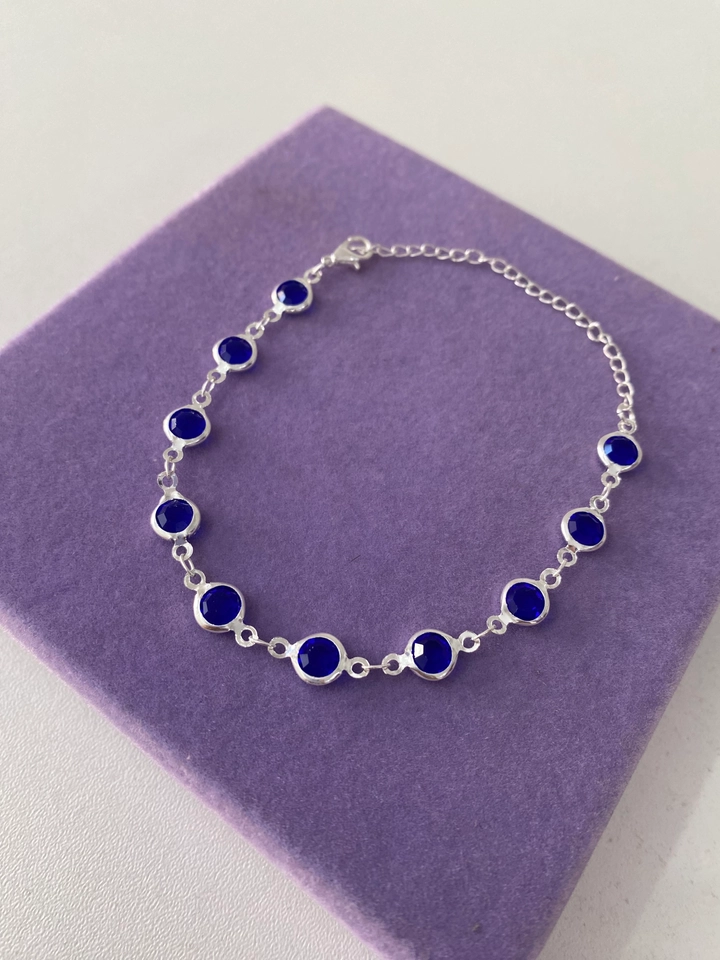 PULSEIRA COM PEDRA DE ZIRCÔNIA FOLHEADO A PRATA - 2