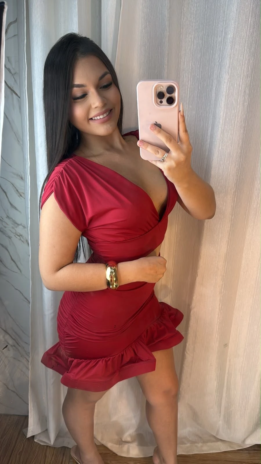 Conjunto Eduarda babado poliamida (vinho) - 1
