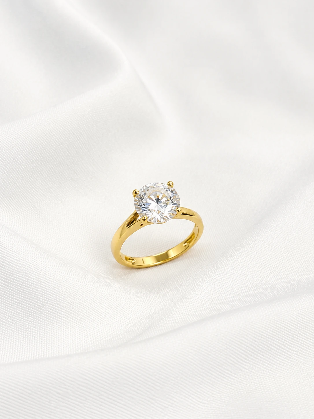 Anel Solitário Moissanite 8mm - 1