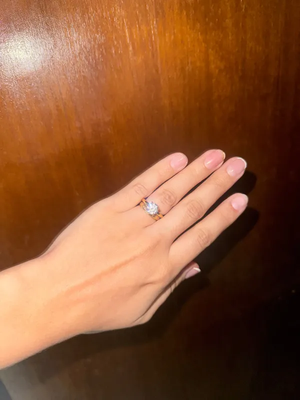 Anel Solitário Moissanite 8mm - imagem 3