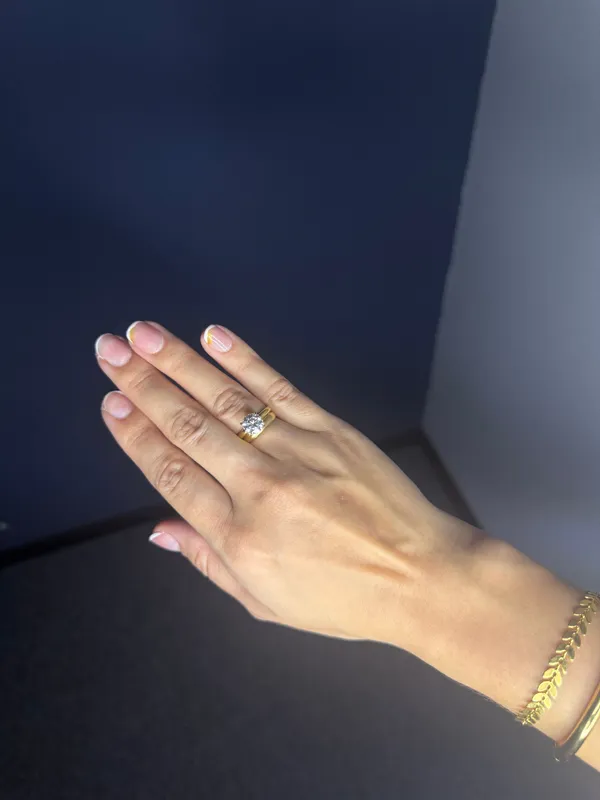 Anel Solitário Moissanite 8mm - imagem 4