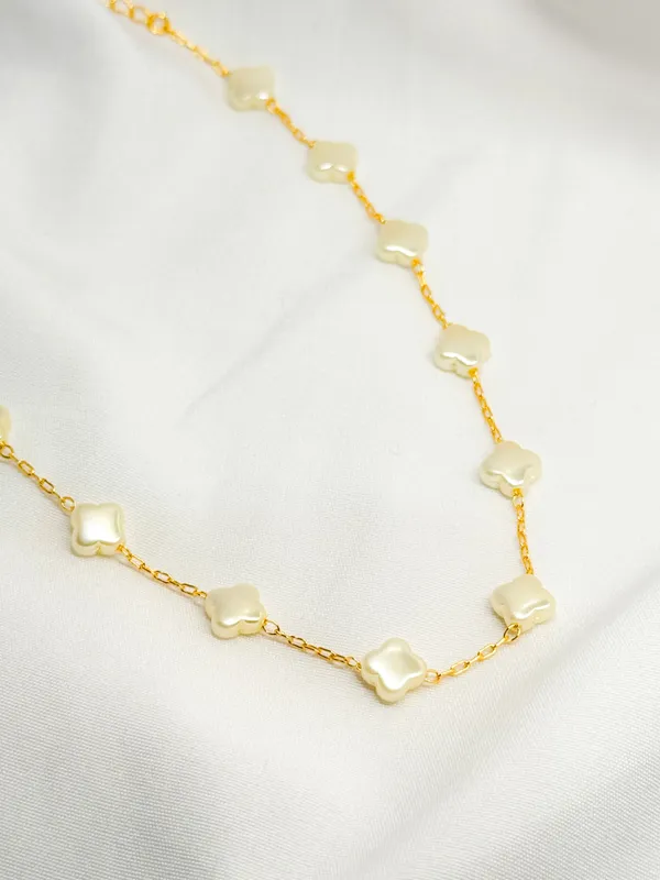 Colar Choker Trevo Pérola - imagem 1