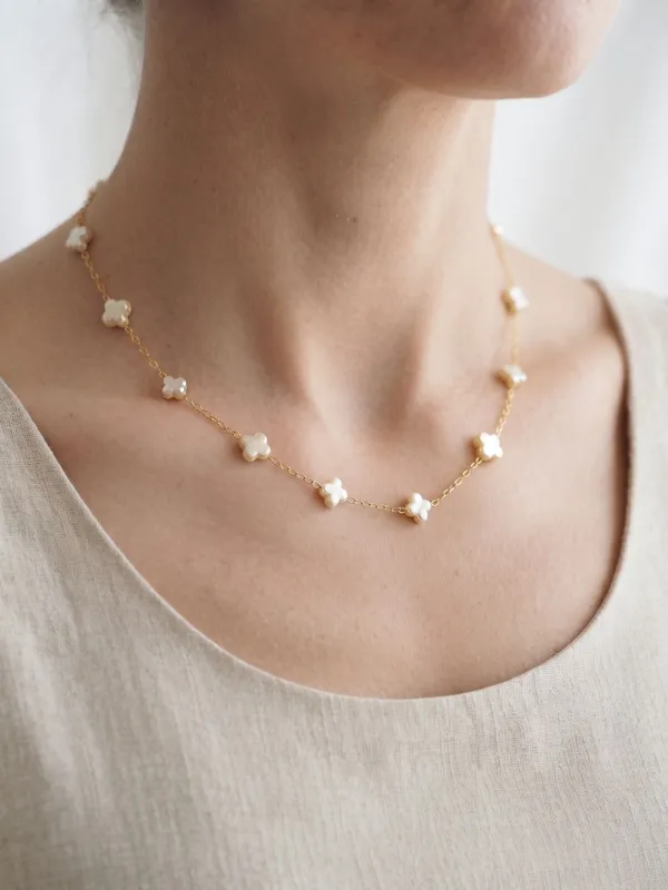Colar Choker Trevo Pérola - imagem 2