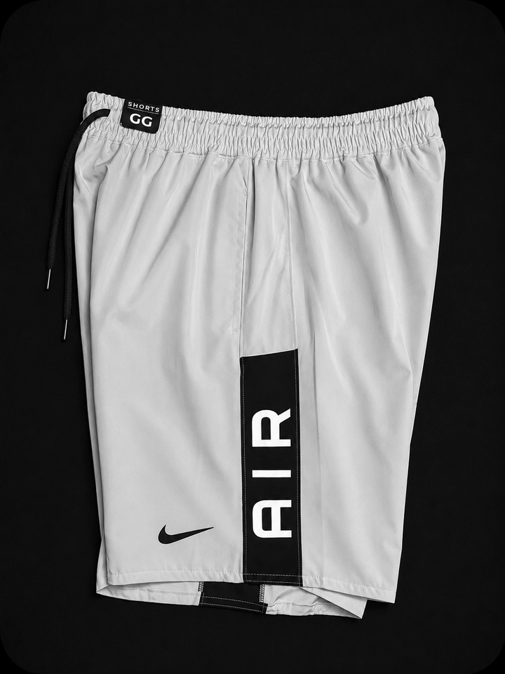 SHORT ELASTANO RECORTE NIKE CINZA