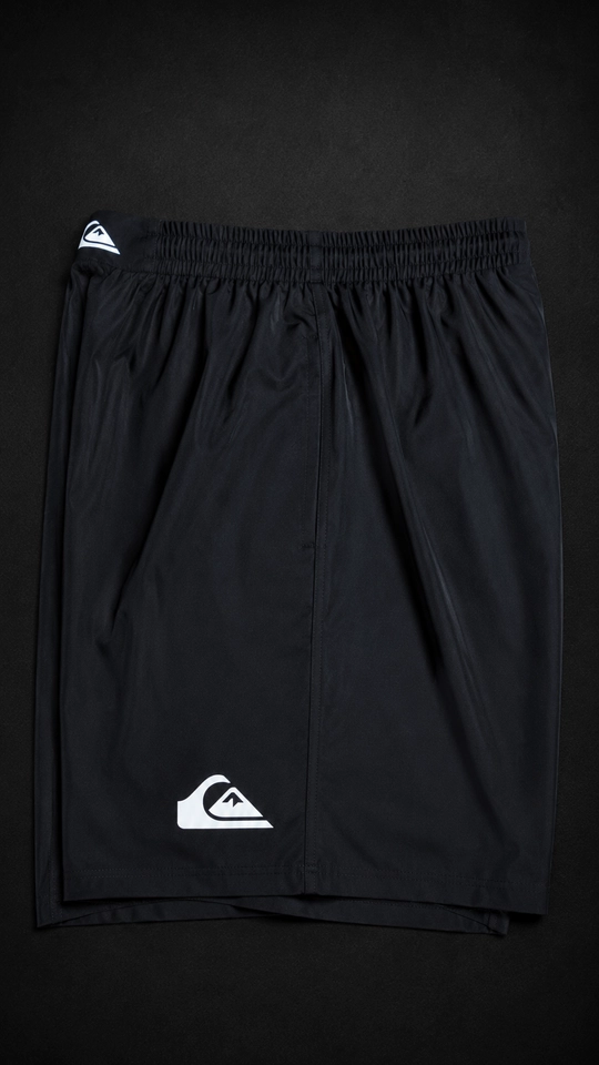 SHORT ELASTANO QUIKSILVER PRETO REFLETIVO - 1
