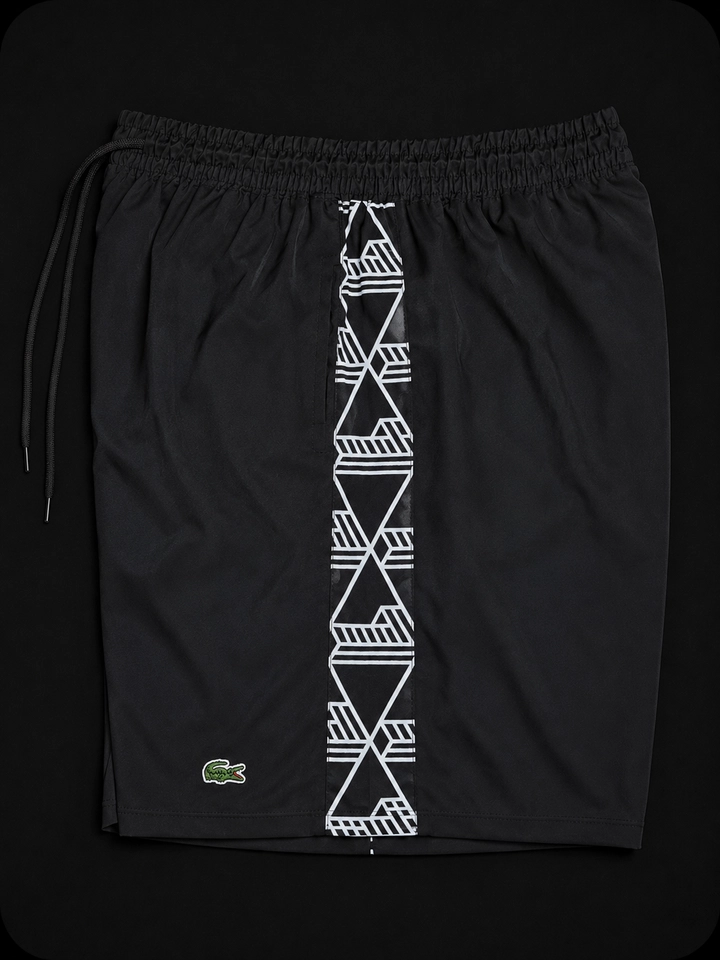 SHORT ELASTANO RECORTE LACOSTE PRETO