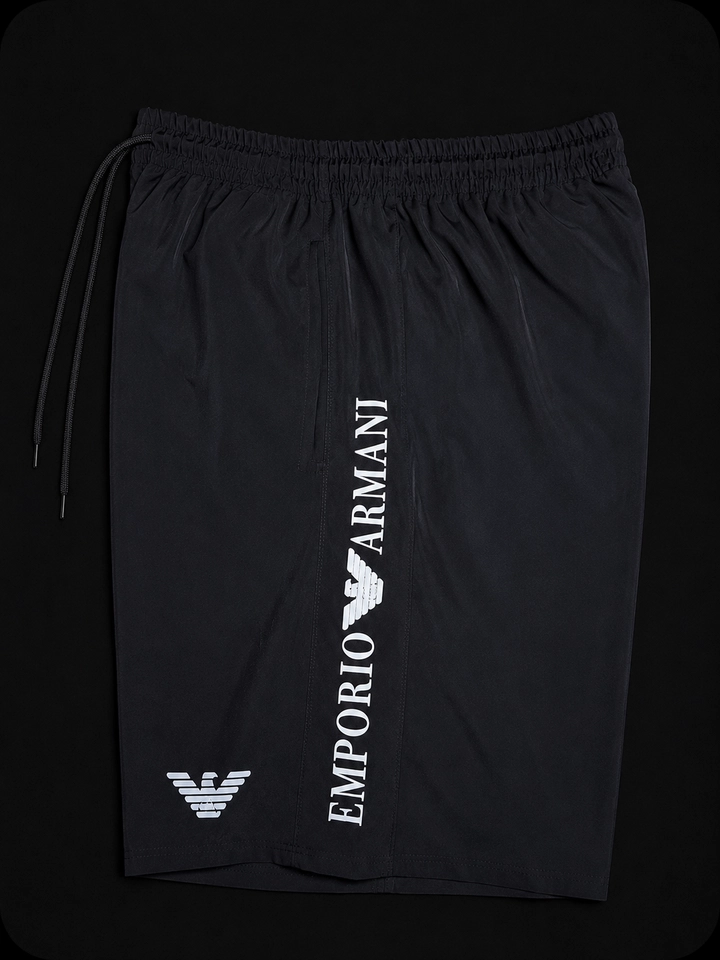 SHORT ELASTANO RECORTE ARMANI PRETO