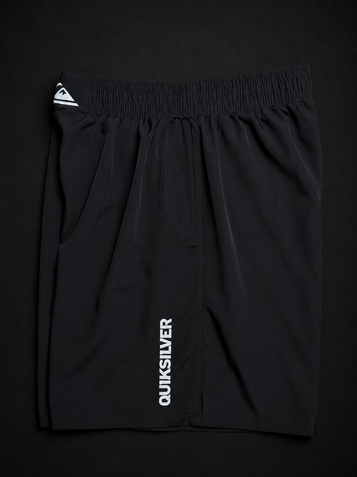 SHORT ELASTANO QUIKSILVER PRETO 2  REFLETIVO