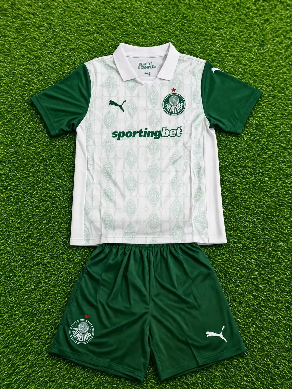 Conjunto Infantil Palmeiras Branco e Verde - 1