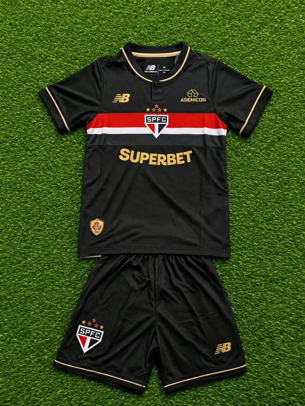 Conjunto Infantil São Paulo Preto - 1