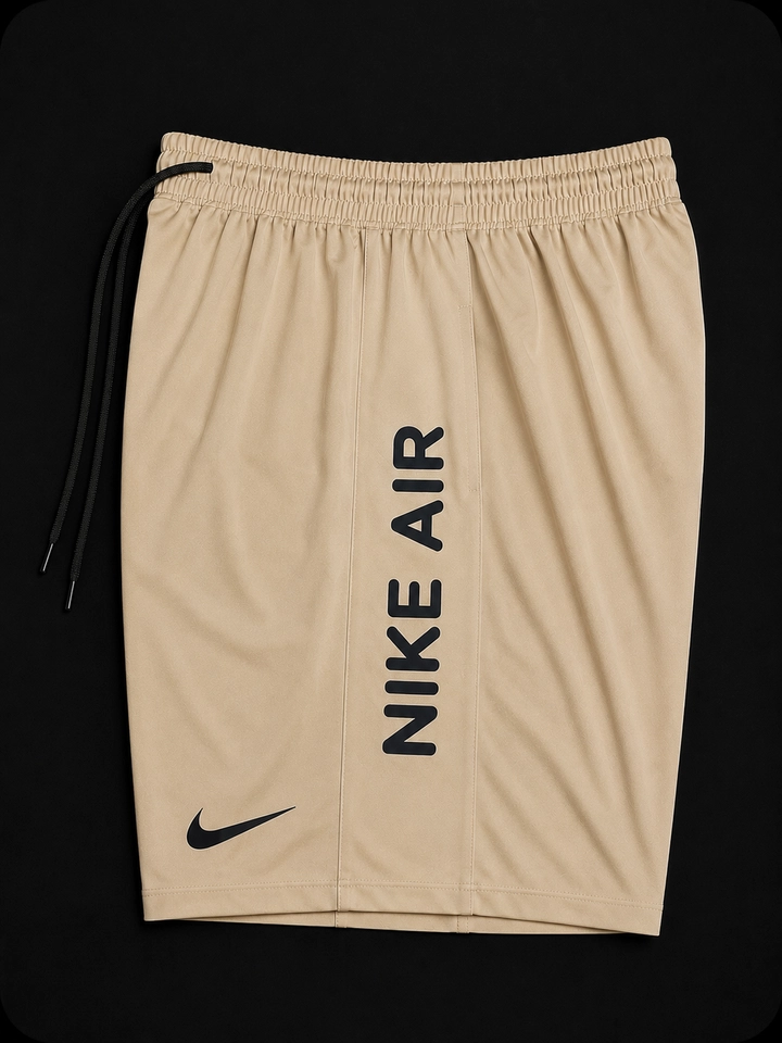 SHORT ELASTANO RECORTE NIKE BEGE