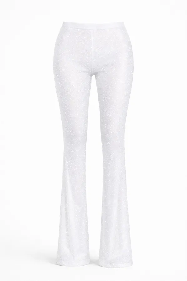 CALÇA TULE SIAMÊS PRATA
