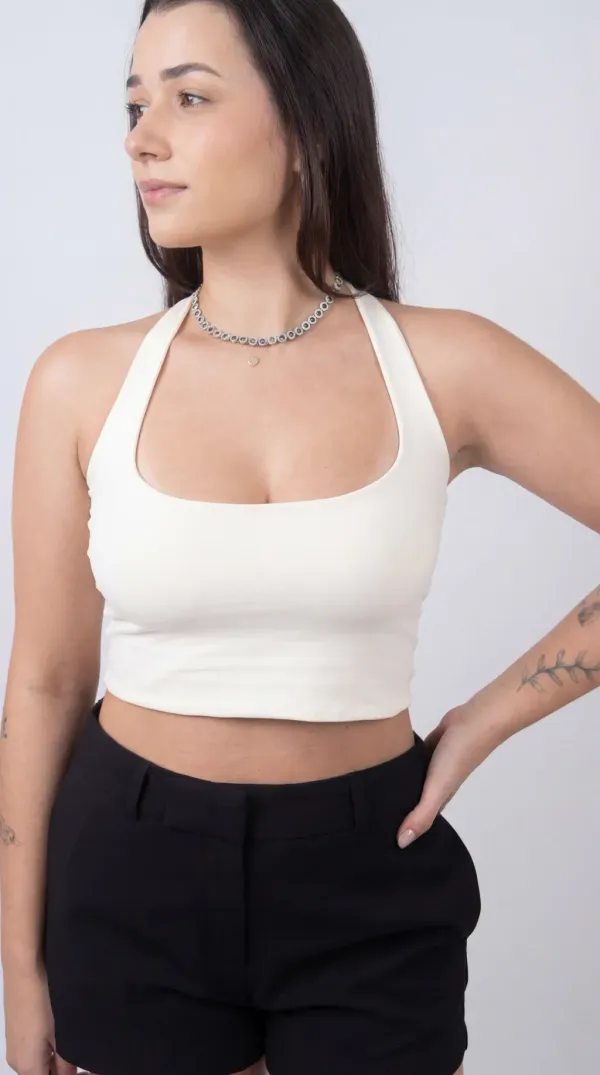 CROPPED SILK - OFF WHITE - imagem 2