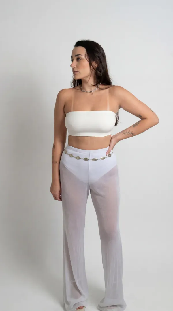 CALÇA TULE SIAMÊS PRATA - imagem 2