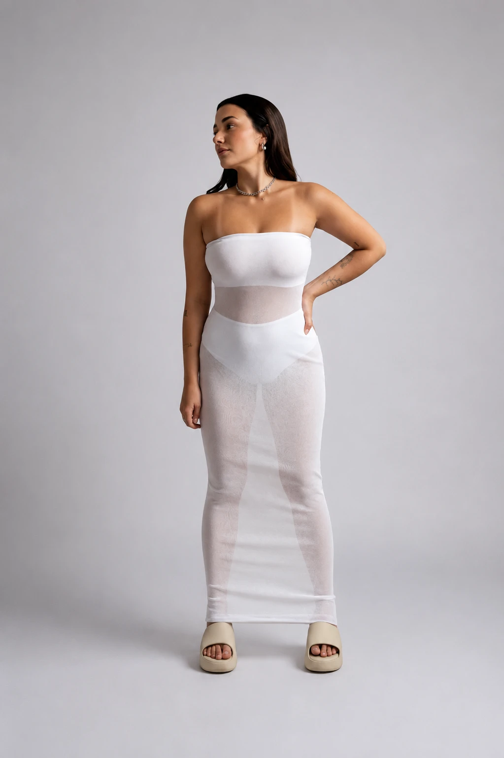 VESTIDO SIAMÊS PRATA - 3