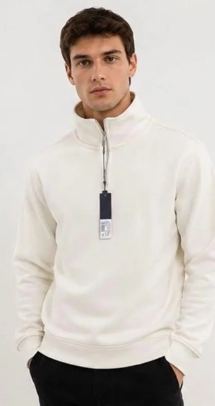 Blusa half ZIP off white  - 2