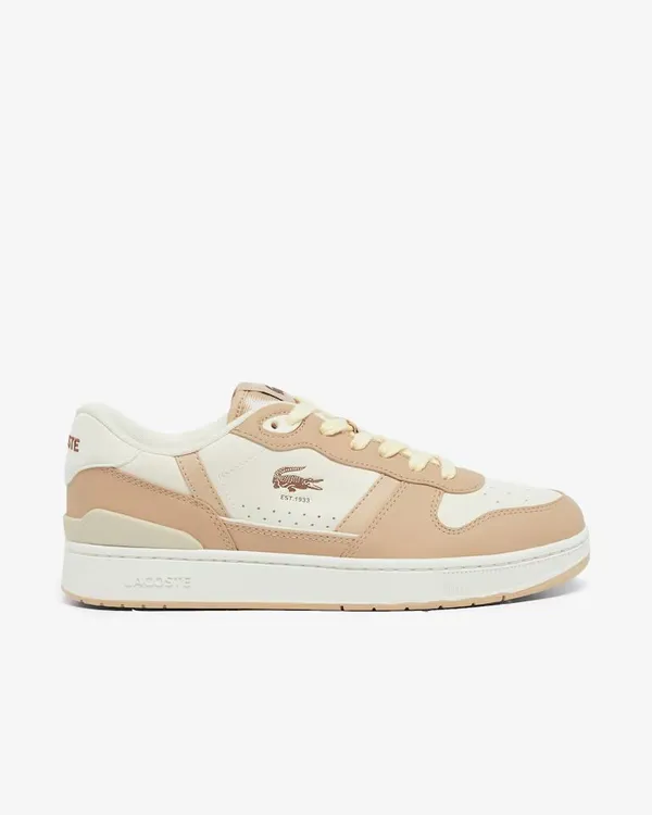 Tênis lacoste T-clip seta bege 