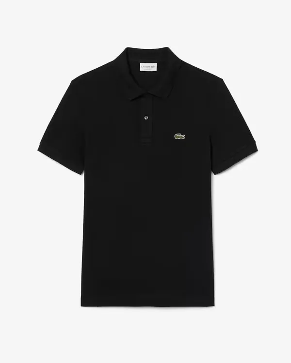 Polo lacoste slim Fit piqué preta 