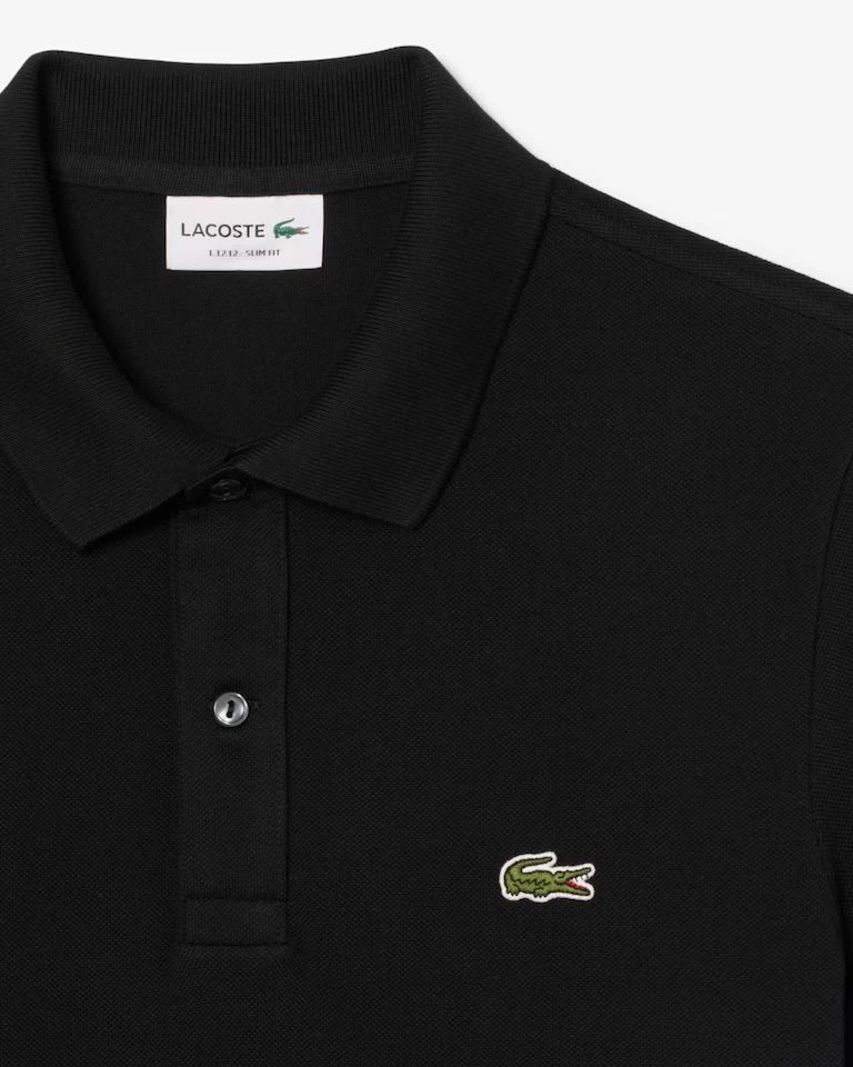 Polo lacoste slim Fit piqué preta  - 2
