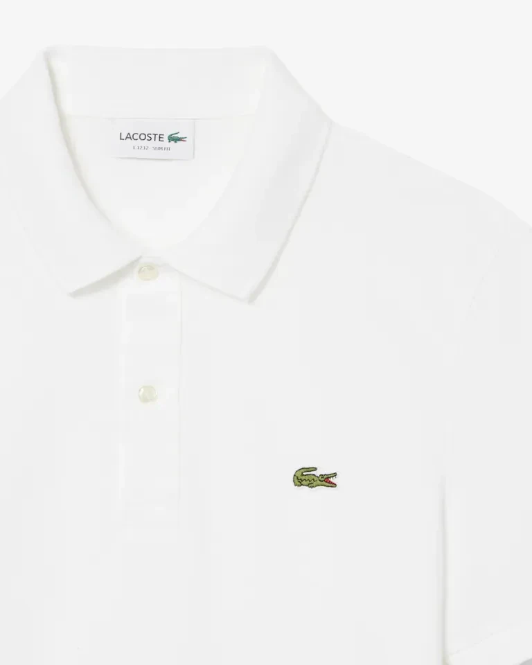Polo lacoste slim Fit piqué Branca  - 2