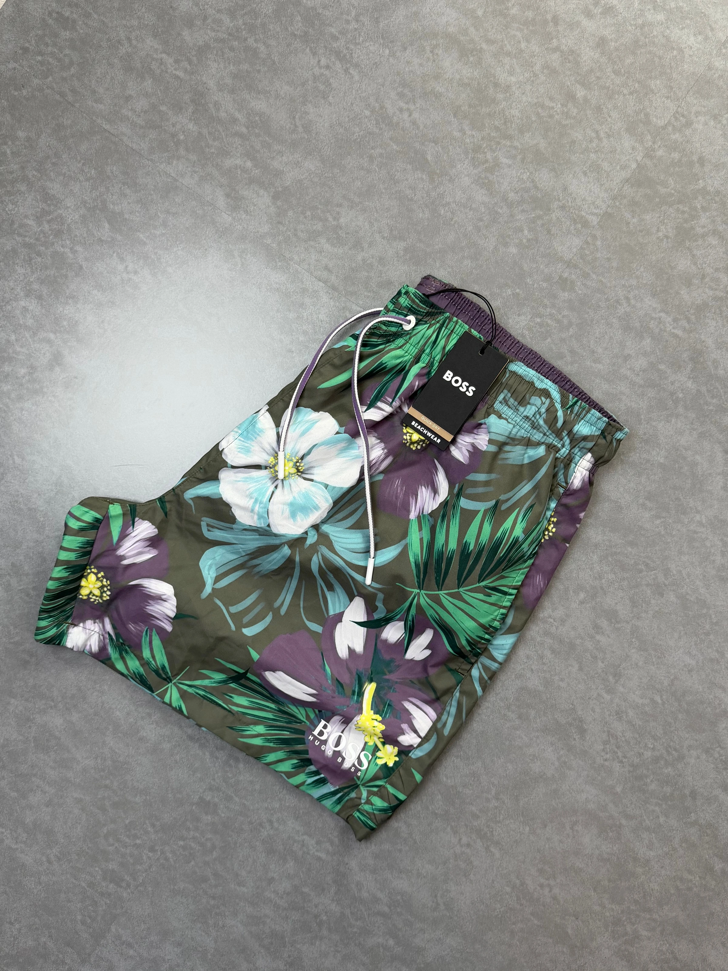 Shorts praia hugo Boss florido  - 2