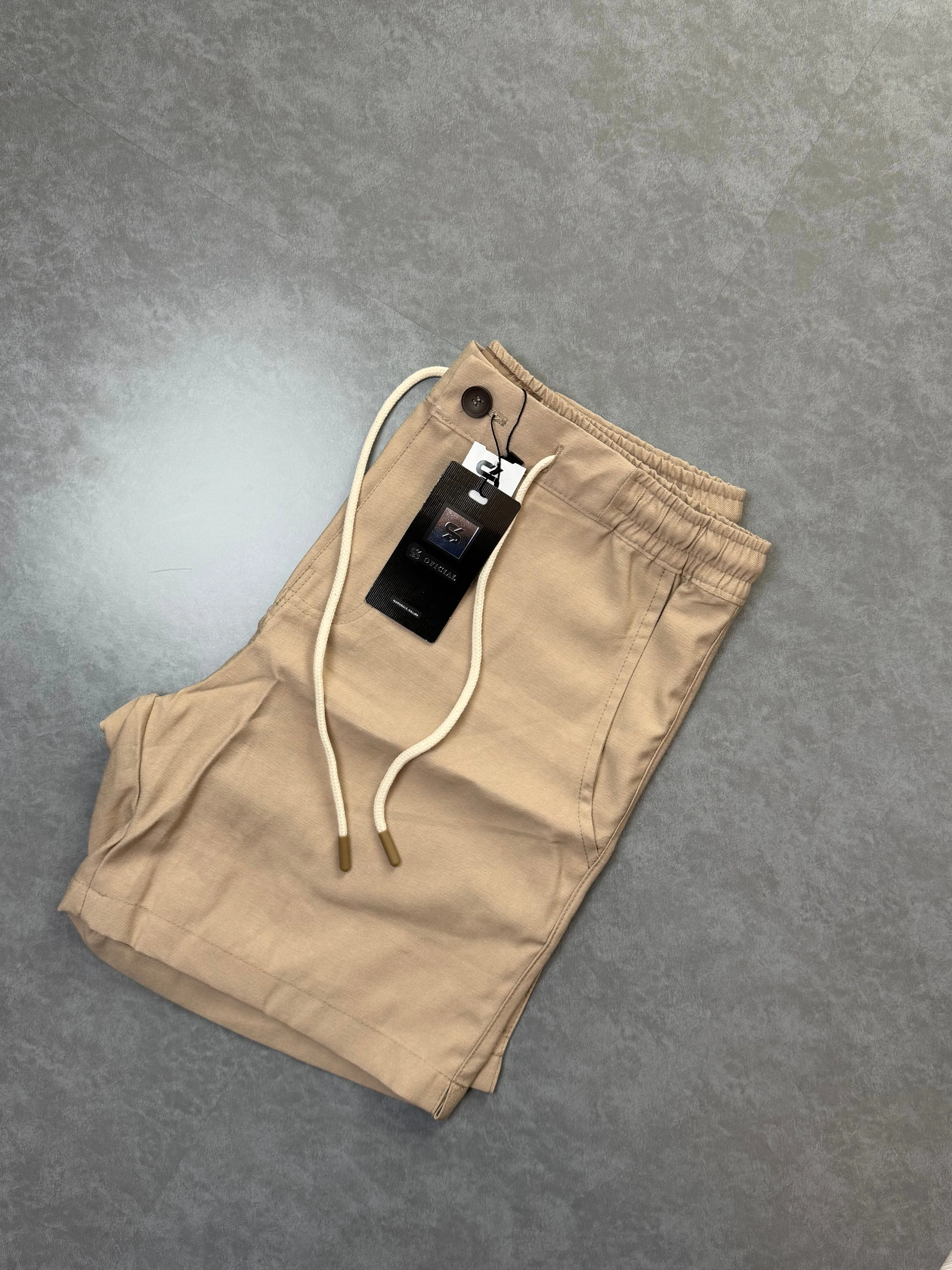Shorts linho bege  - 2