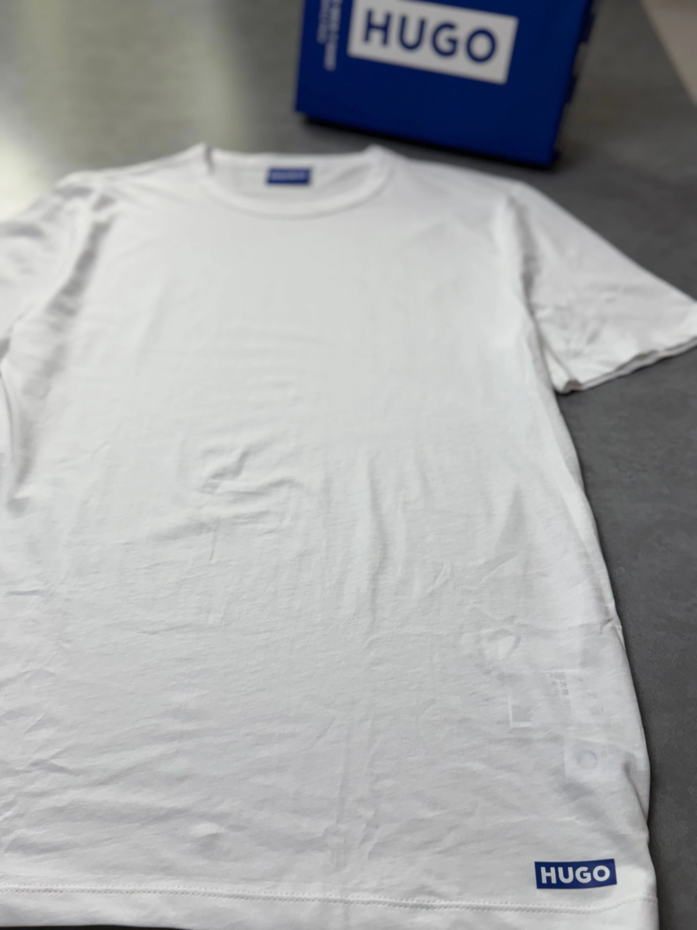 Camiseta lisa Hugo Blue  - 3