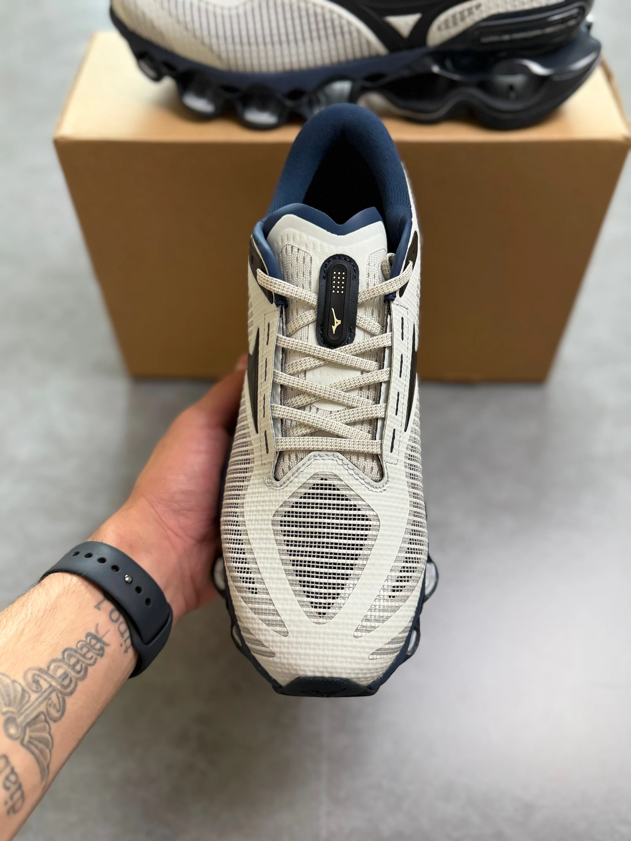 Mizuno prophecy 15 offwhite/marinho - 3