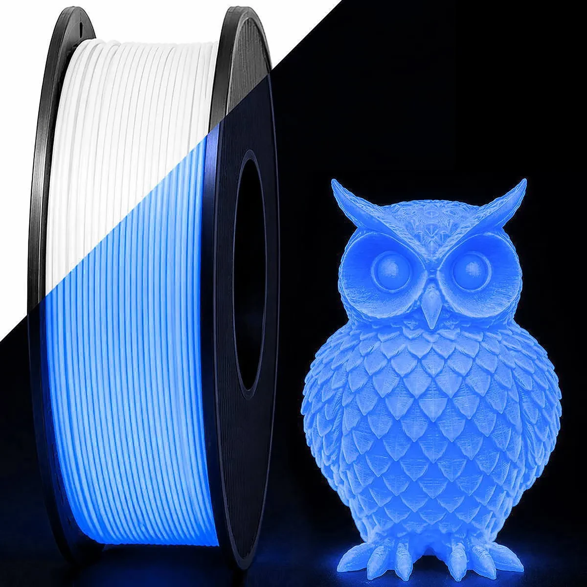 MP-FILAMENTO 3D - PLA FOSFORESCENTE NATURAL AZUL - 1