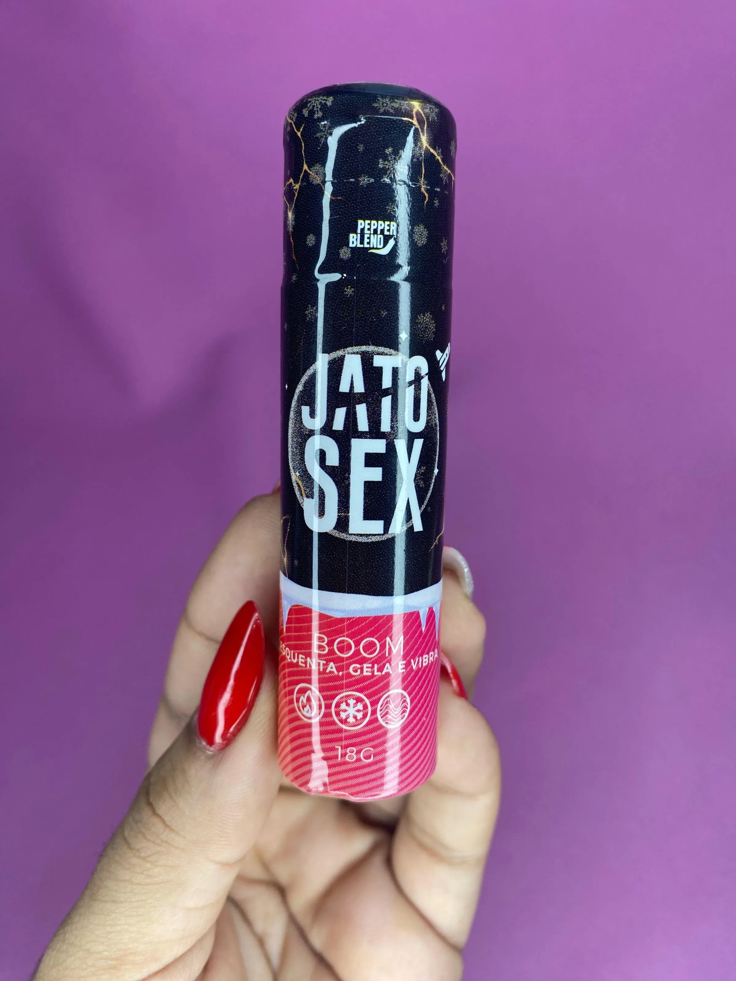 Jato Sex Boom Gel Comestível Esquenta, Gela e Vibra 18ml - 1