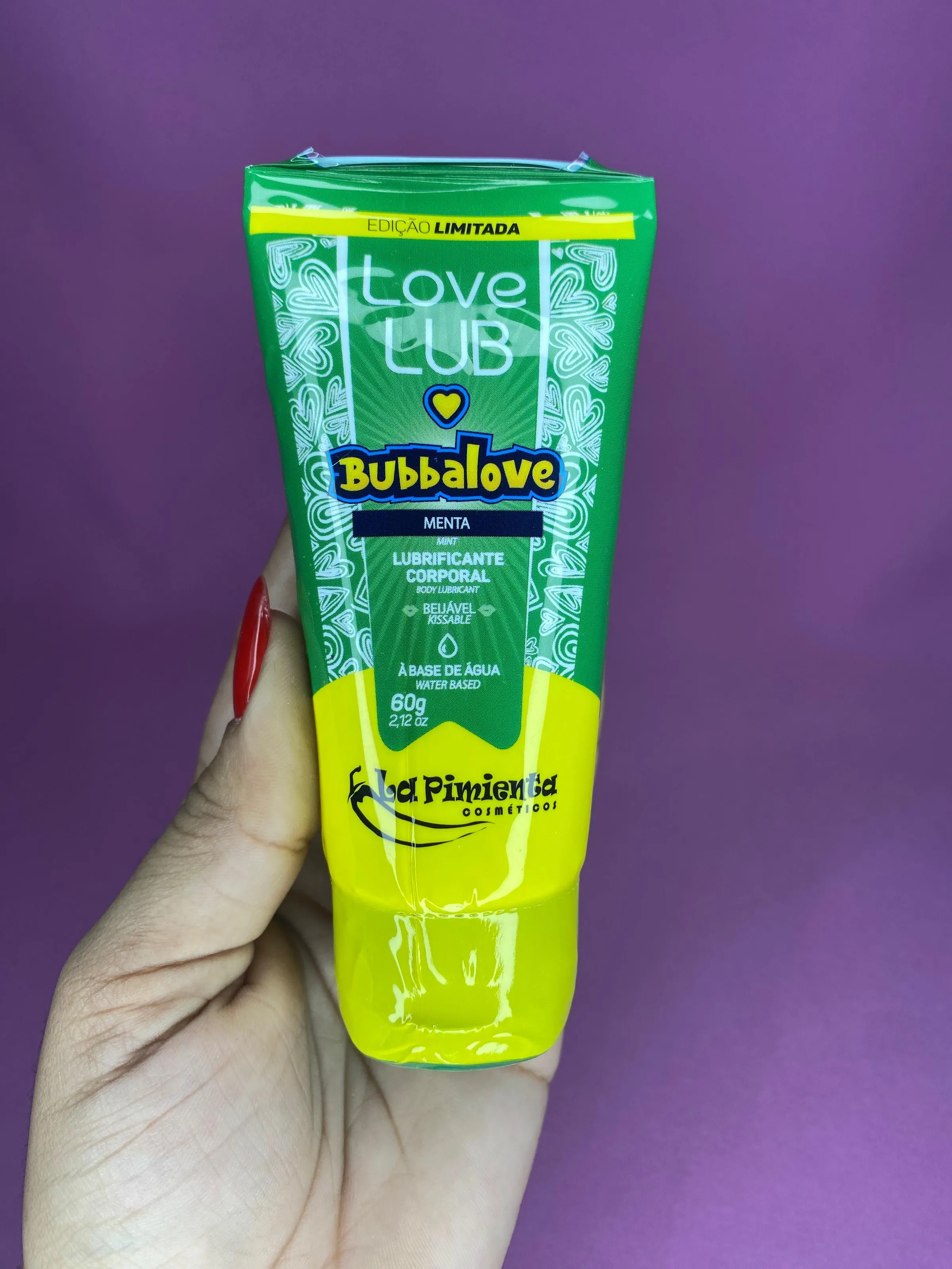 Gel Lubrificante Íntimo Love Lub A Base De Água 60g Menta - 1