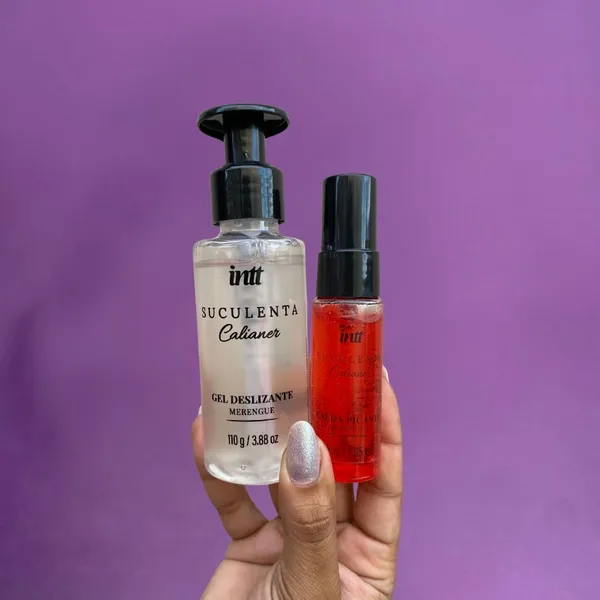Kit Suculenta – Gel Deslizante + Calda Beijável Picante INTT 🍓