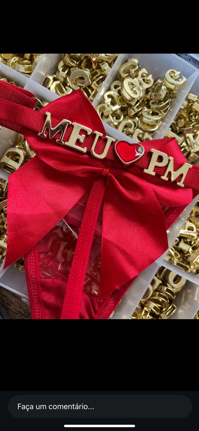 Calcinha personalizável Tule lação vermelha - 2